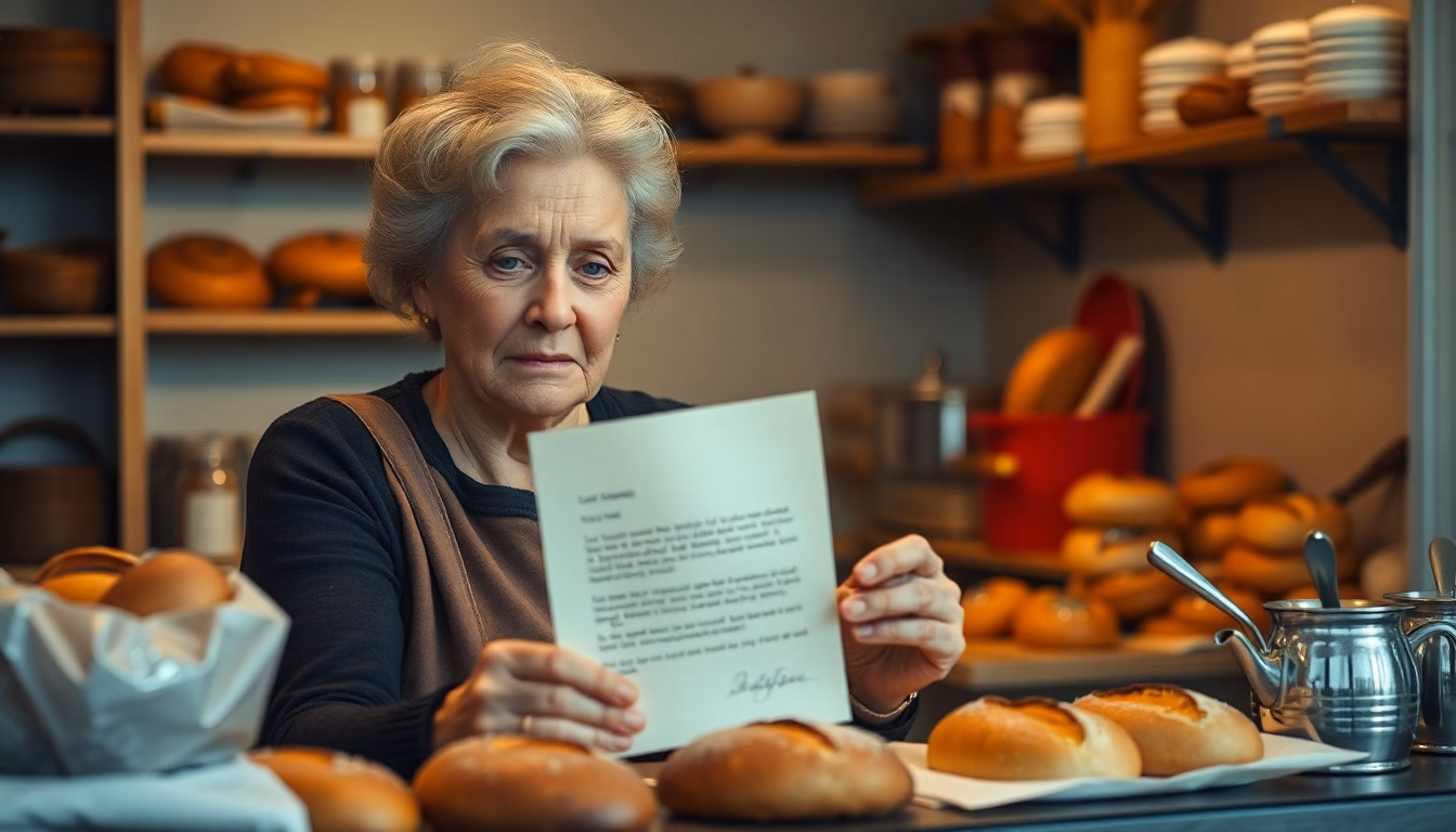 Une pancarte de fermeture devant une boulangerie.