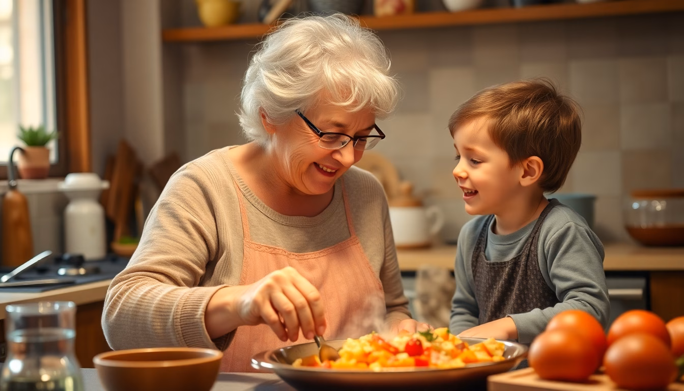 Plat traditionnel servi dans une assiette ancienne