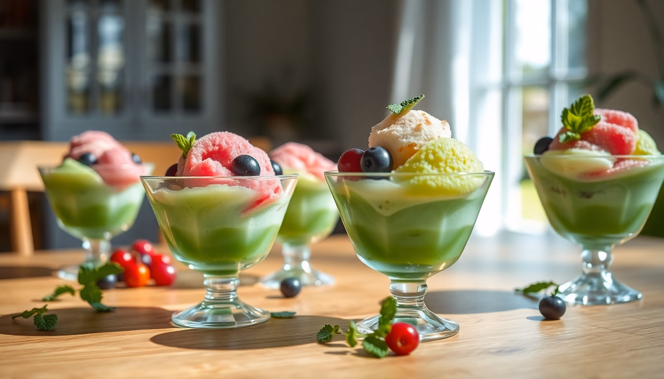 Une coupe de glace maison onctueuse et décorée