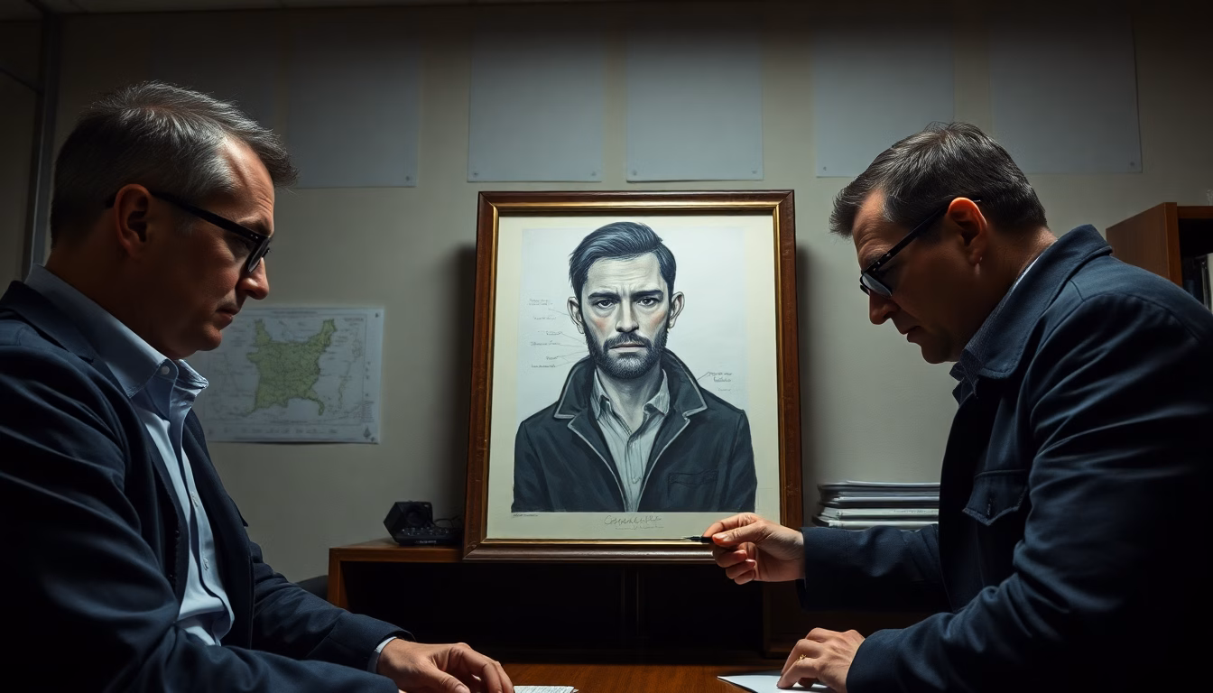 Image d'illustration d'un colis suspect avec un panneau de police.