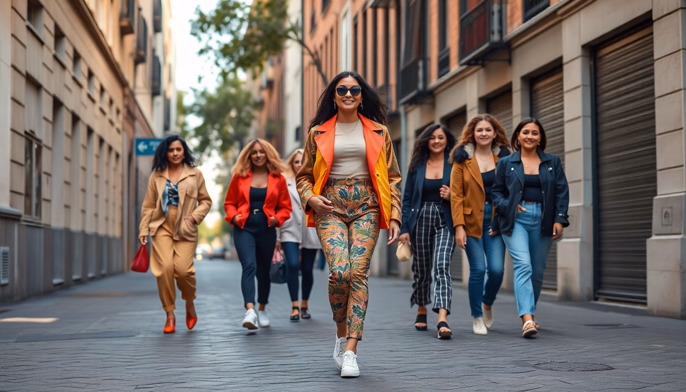 Femme portant une tenue à la mode