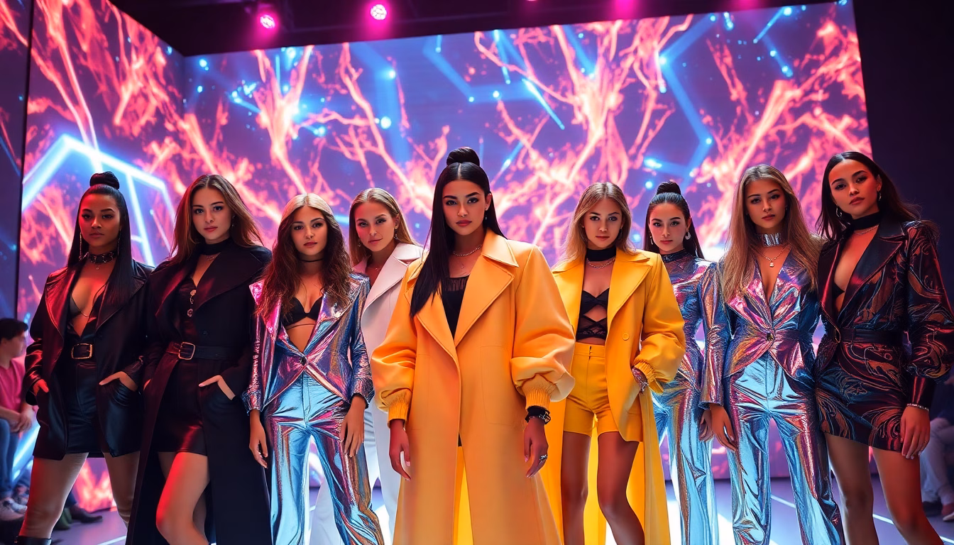 Influenceurs mode et mannequins lors d'un défilé