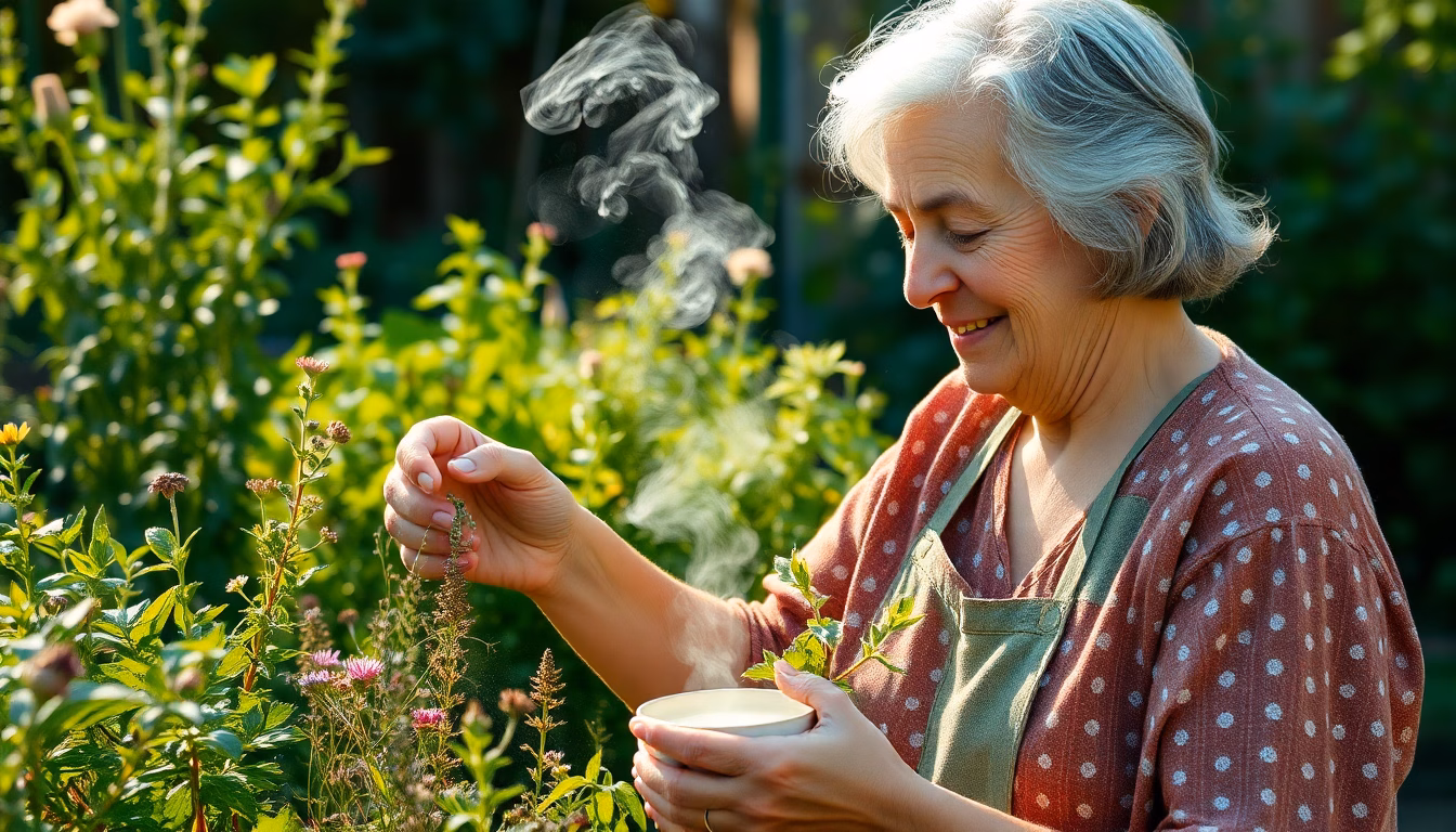 Main appliquant du vinaigre sur mauvaise herbe