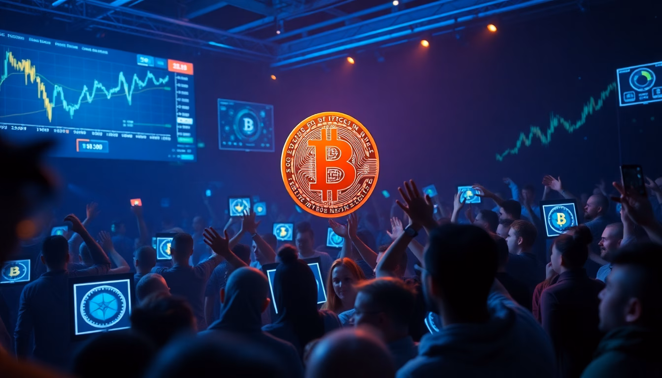 graphique hausse bitcoin et blockchain