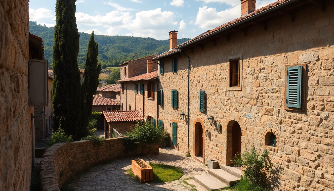 Village toscan typique