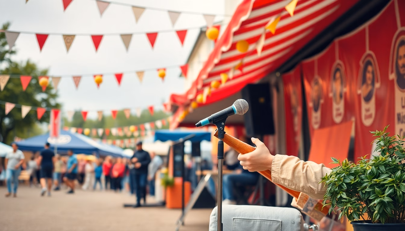 Plats de festival avec notes de musique