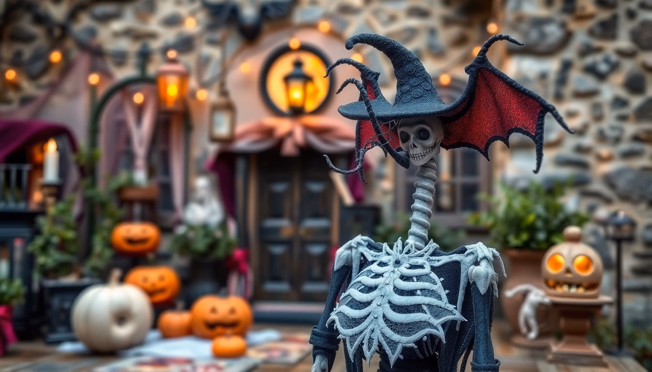 maison décorée pour Halloween