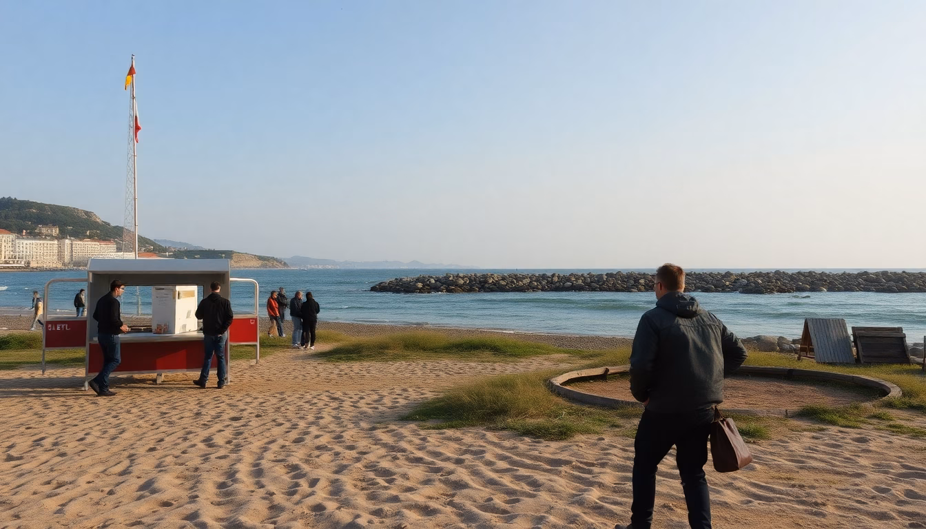 Vue aérienne de l'île d'Oléron avec un ruban de police