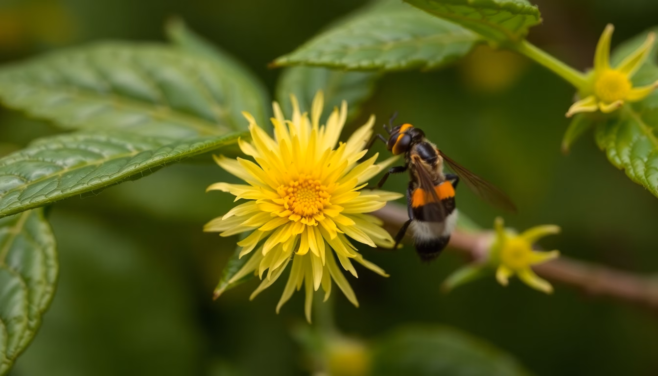 frelon asiatique sur une fleur
