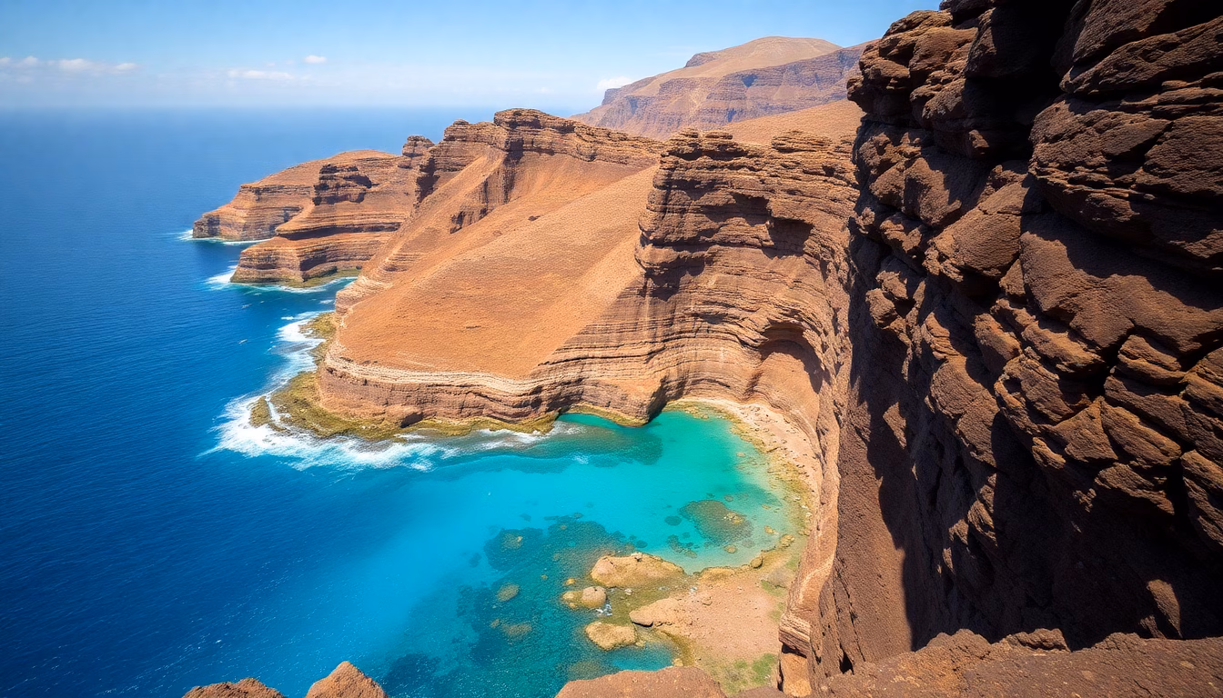 paysage époustouflant de Tenerife avec sentier