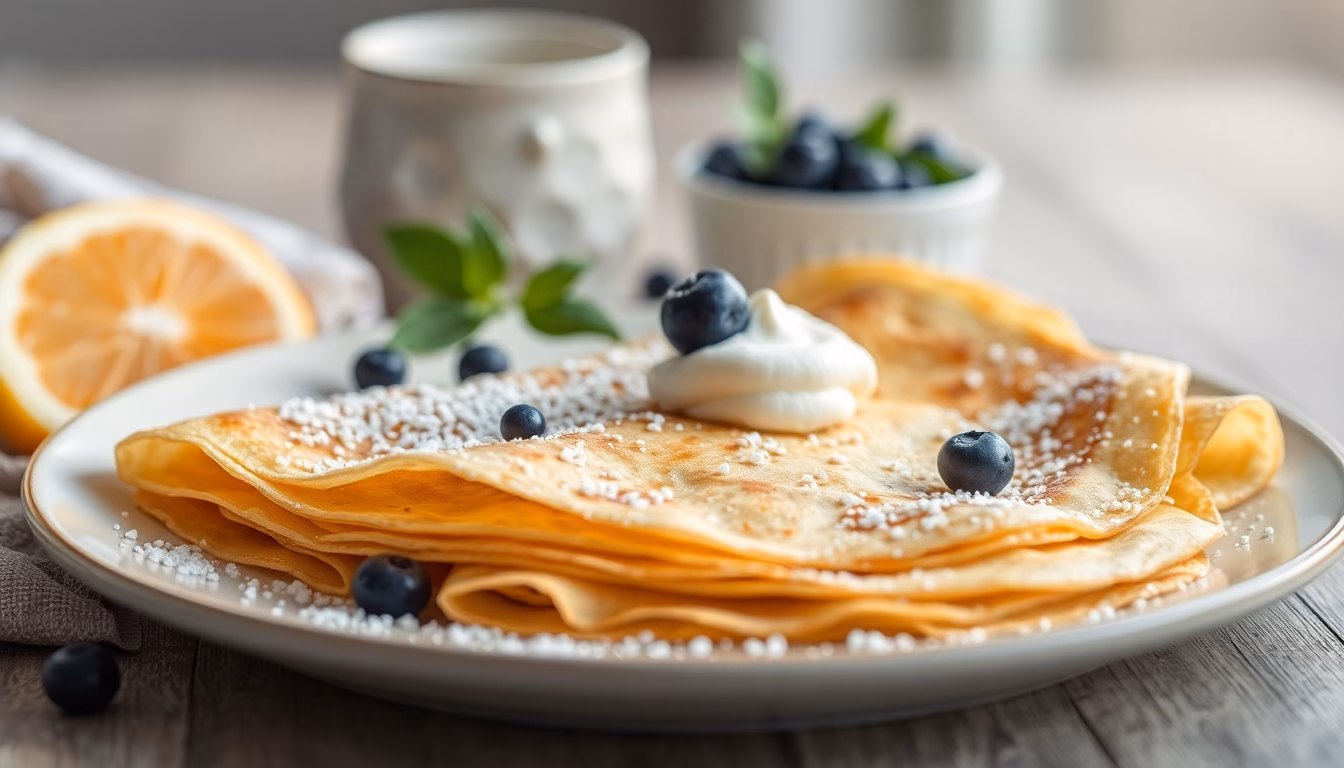 pile de crêpes moelleuses