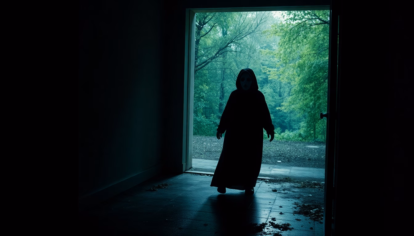 Masque de Ghostface dans l'ombre