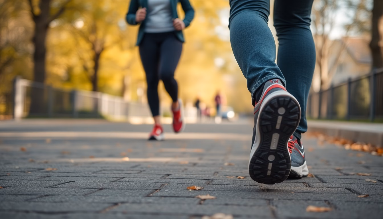 personne marchant dans un paysage naturel