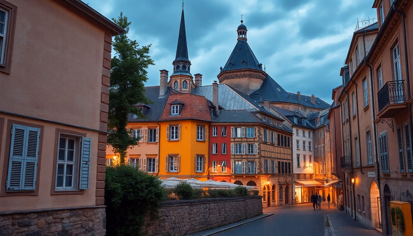 ruelle pavée pittoresque d'une ville européenne