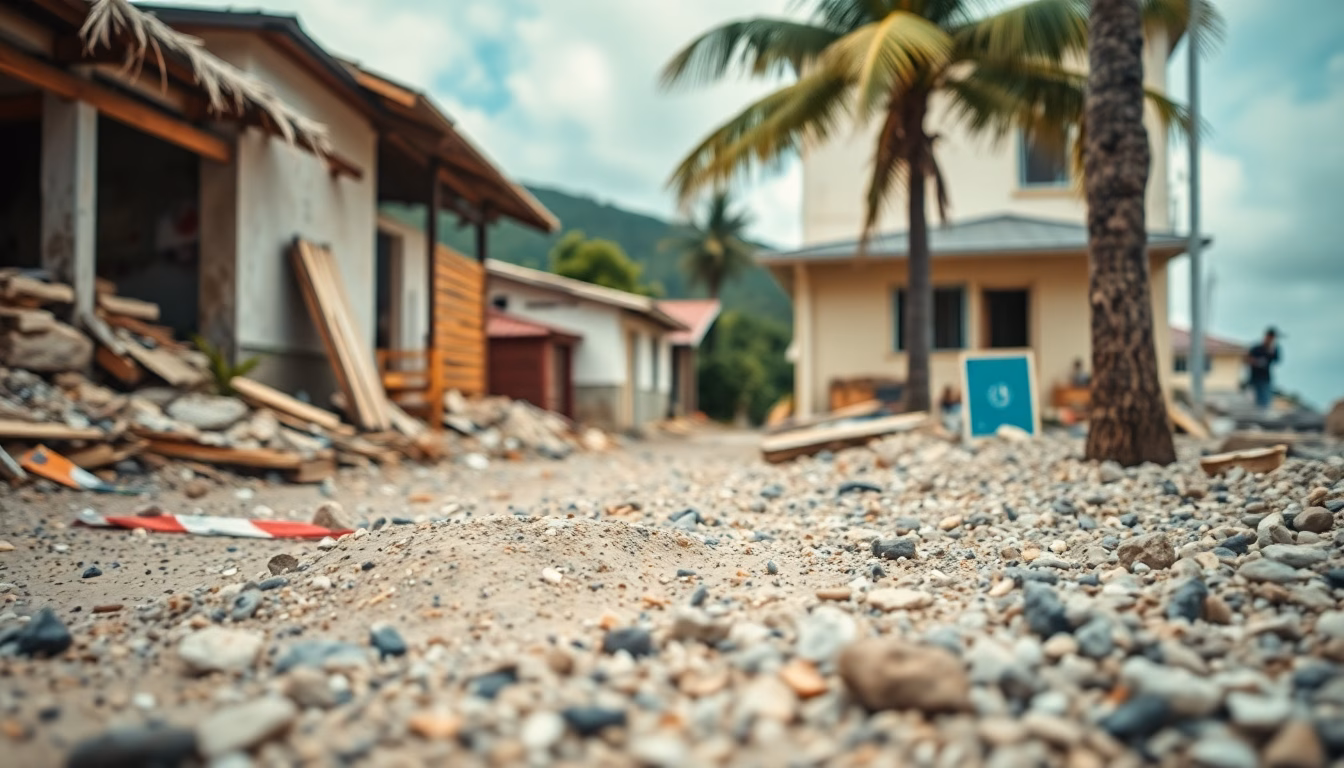 carte séisme Guadeloupe Martinique